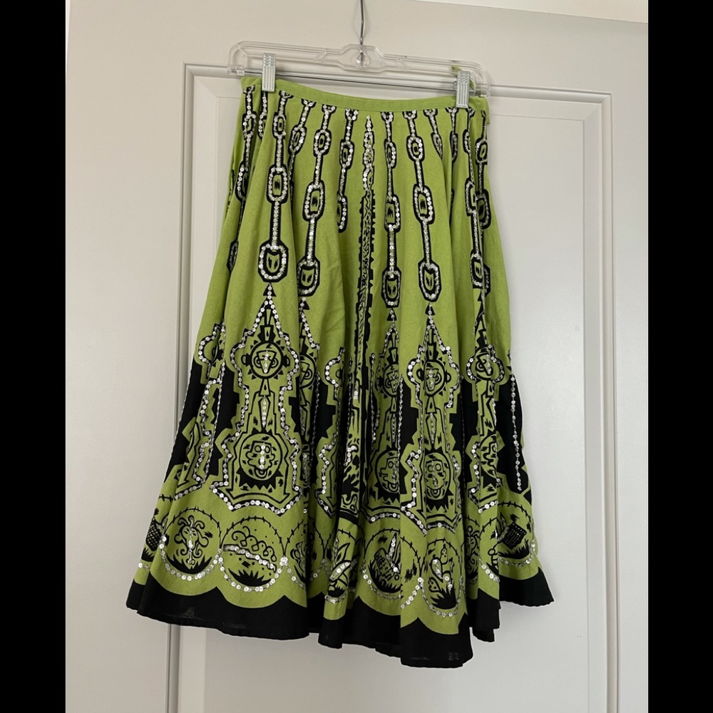Full skirt with sequin detail